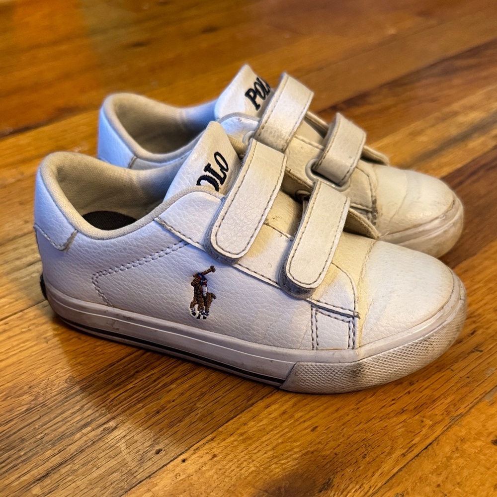 Polo by Ralph Lauren Kids White Velcro Sneakers